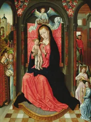 Madonna Enthroned Surrounded by Angels swed